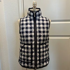 ☀J. Crew Factory navy and white quilted Puffer Vest XXS